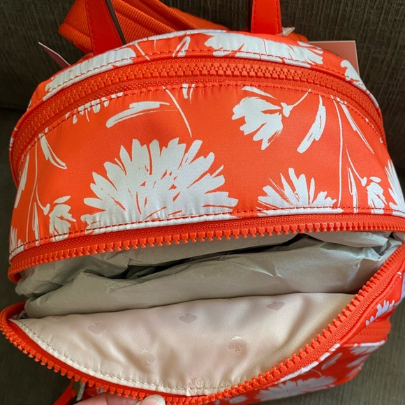 NWT Kate Spade “karissa” backpack orange/white main image 5